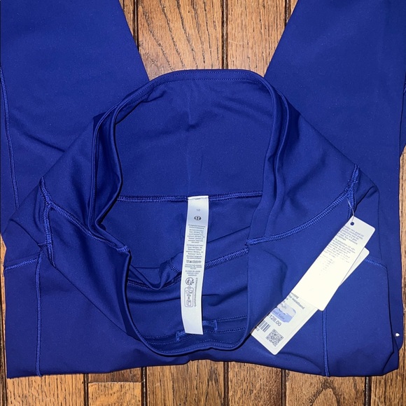 Lululemon Fast and Free Leggings w/ Pockets 28” Deep Sea Blue Size 10 NWT - Picture 4 of 9